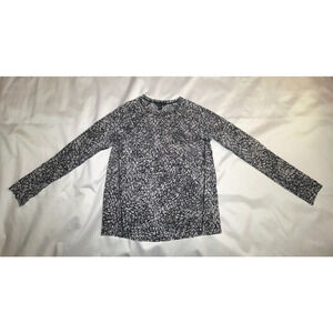 Athleta Women's Long Sleeve Rash Guard - Size S - Black & White Pattern